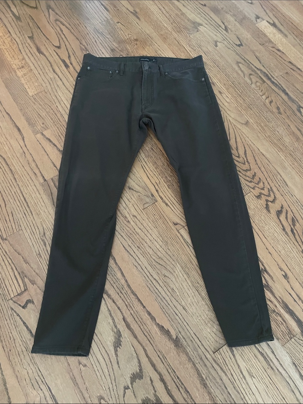 Club Monaco Slim Jeans in Dark Forest Green